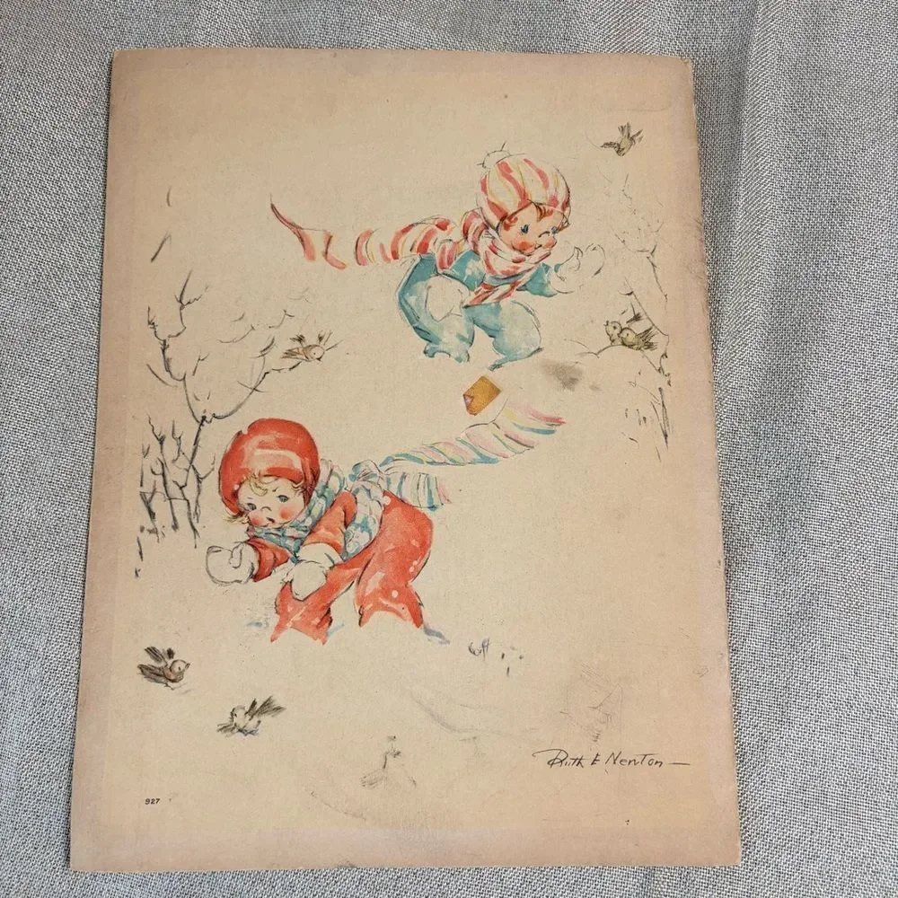 Vintage 1935 Sleep and Bubbles Picture Story Book Ruth Newton Whitman Publishing